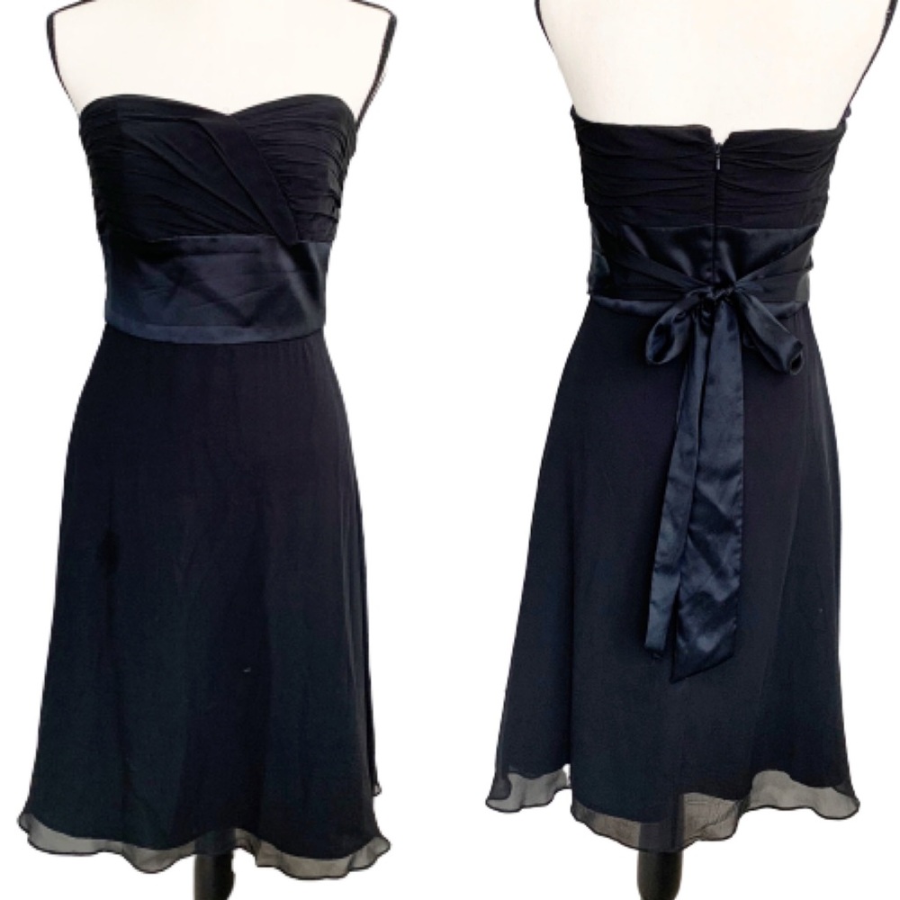 White House Black Market strapless black dress